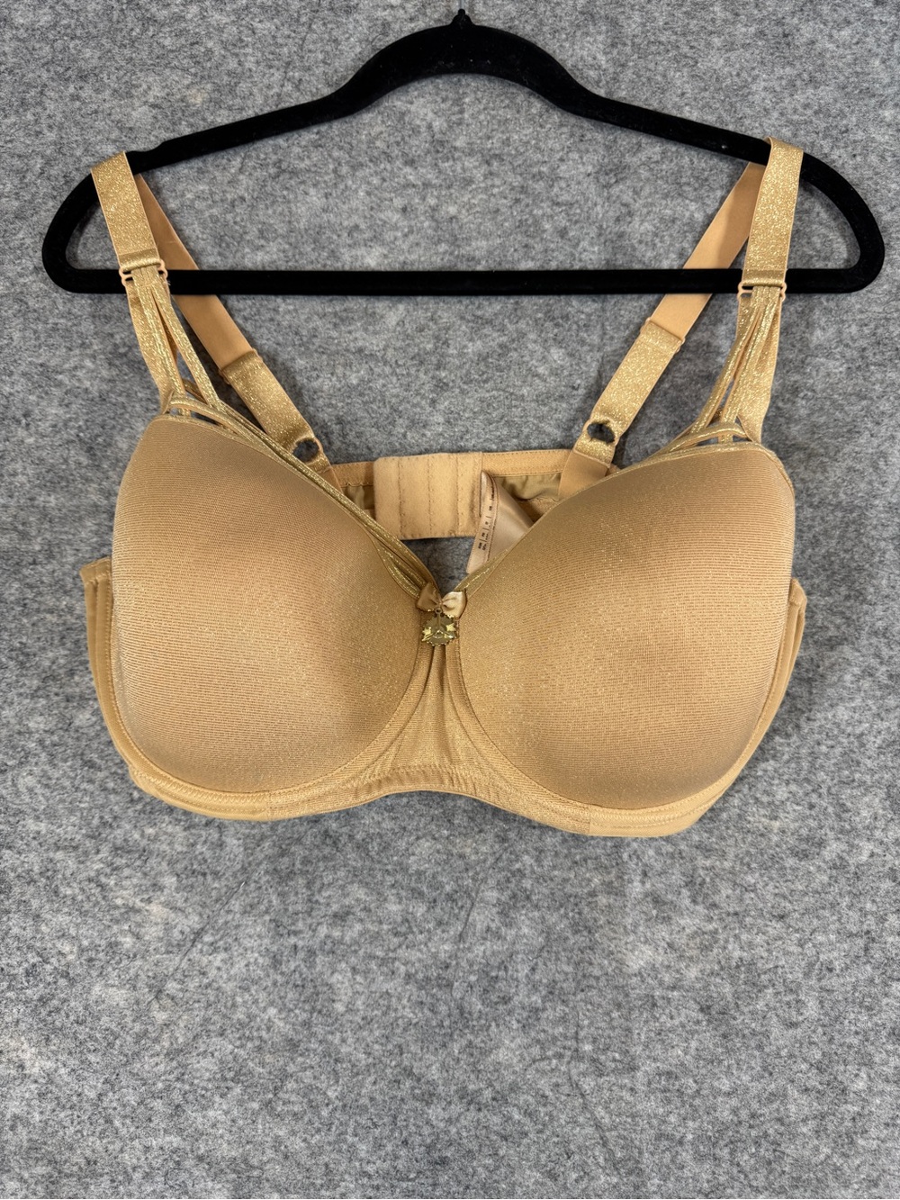Marlies Dekkers Balcony Bra Beige Gold 40DD Underwire Lingerie Luxury Support